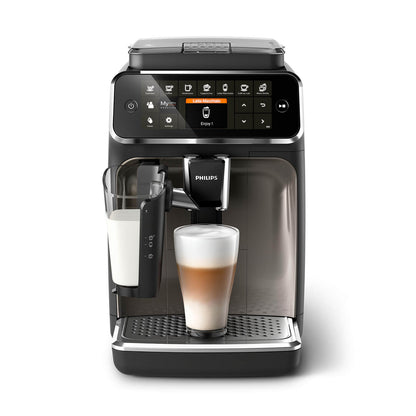 Philips Electrodomésticos de cocina Phlips 4300 Máquina de café expreso  totalmente automática con LatteGo, CR, EP4347/94 y filtro Saeco AquaClean