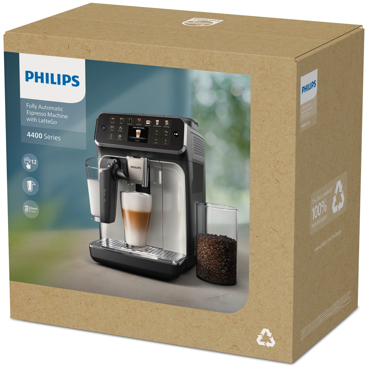 Philips 4400 Series Fully Automatic Espresso Machine - LatteGo