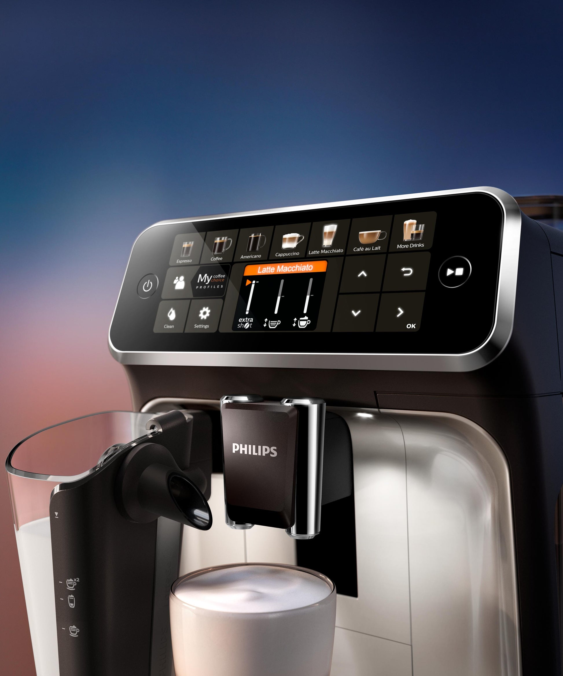 Philips LatteGo 5400, white/silver - Espresso machine, EP5443/90